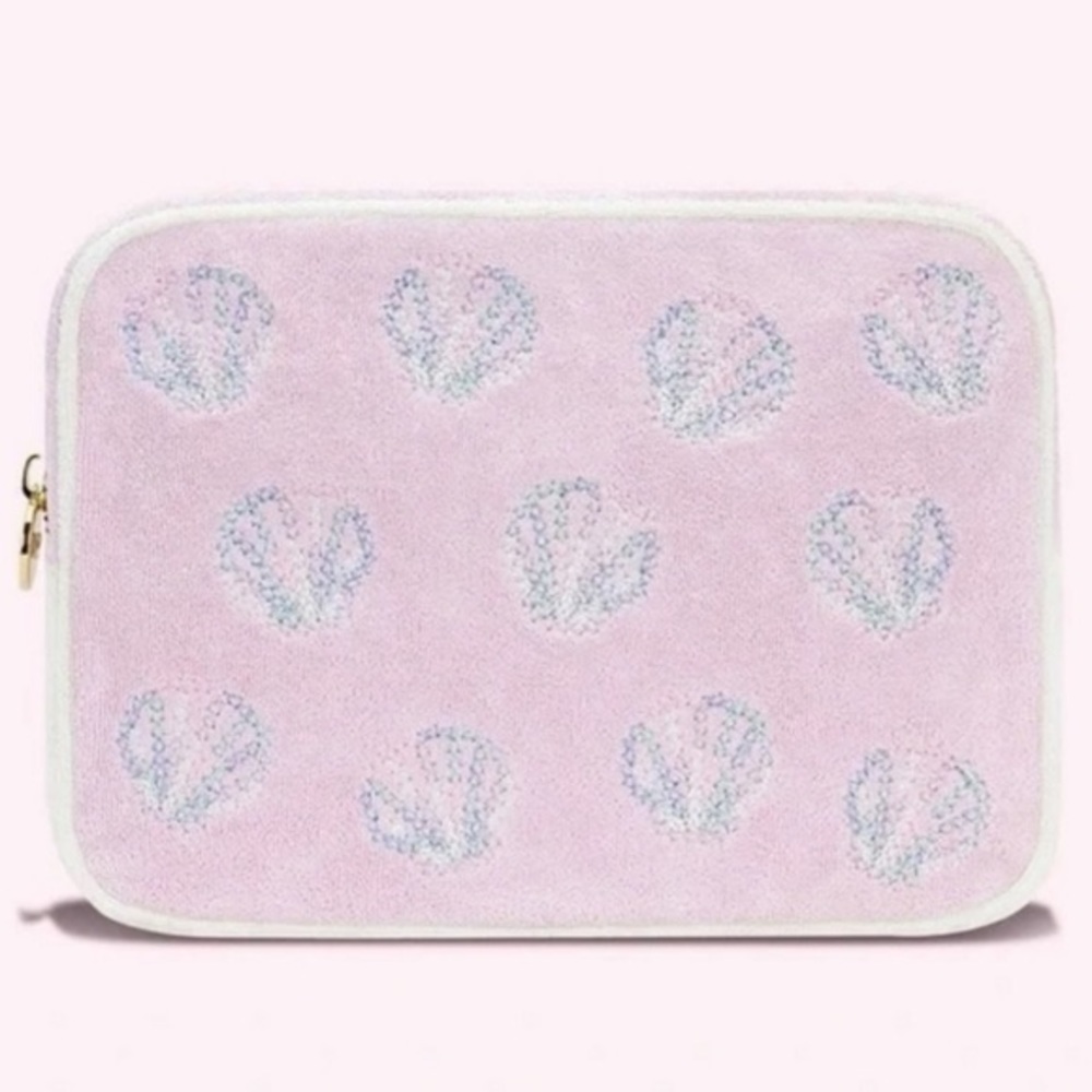 Stoney Clover Lane NWT SEASHELL embroidered TERRY Large POUCH